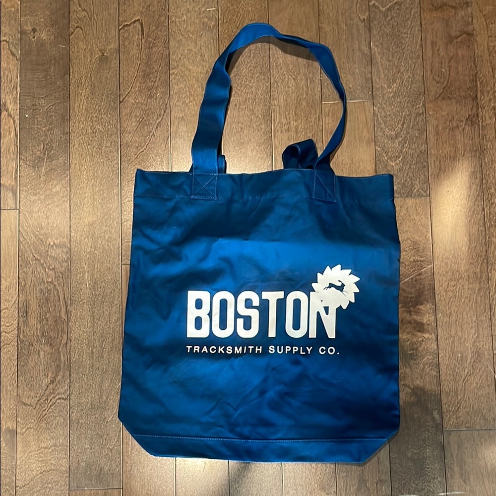 Tracksmith Blue Canvas Tote Bag for Everyday Use